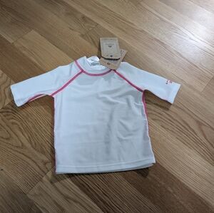 Firefly White Pink Rash Guard UV Swim Top 2 Year - New With Tags